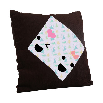 Brown Square Cushion